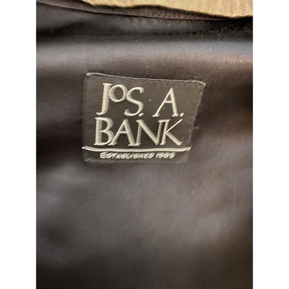 Jos. A. Bank Olive Green Trench Coat w/ Belt Brown Corduroy Collar - Picture 3 of 14